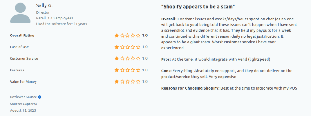 Shopify User Review - Code Conductor