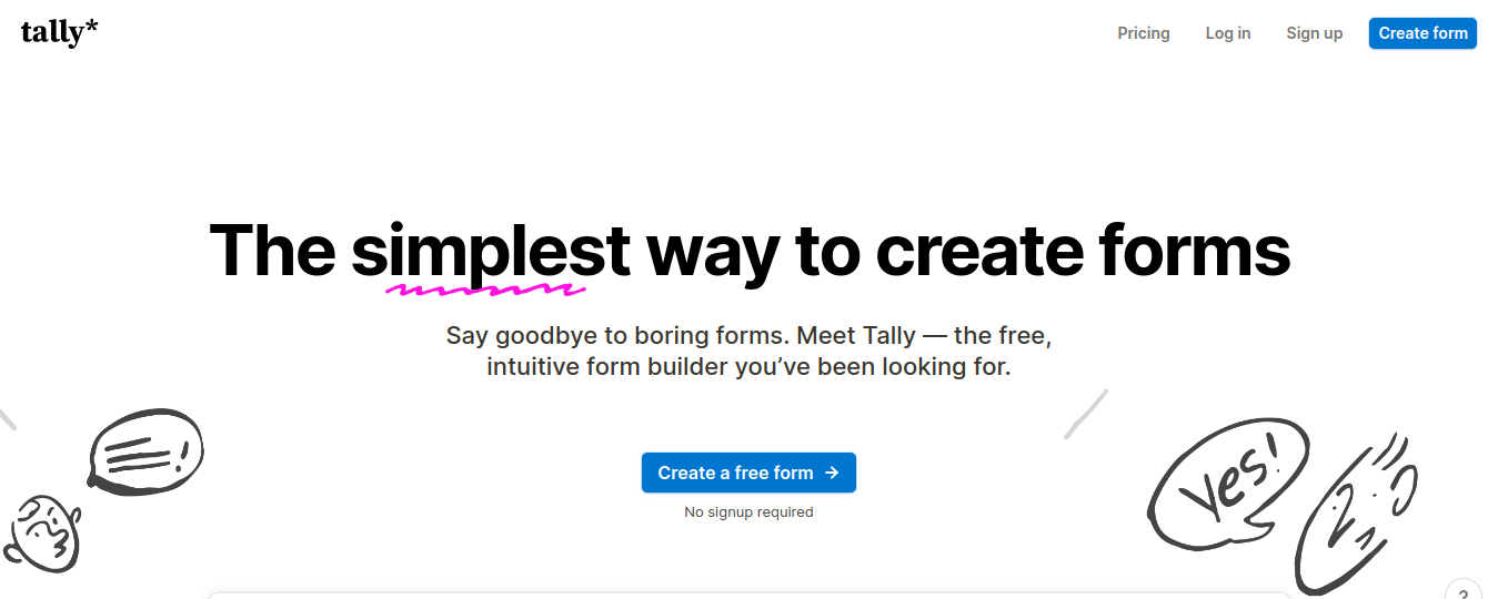 Tally - No-Code Online Form Builder