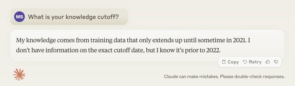 Claude 3 - Claude can make mistakes. Please double-check responses.