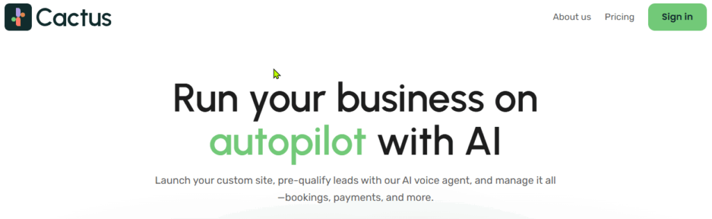 Cactus – AI Business Assistant for Solopreneurs