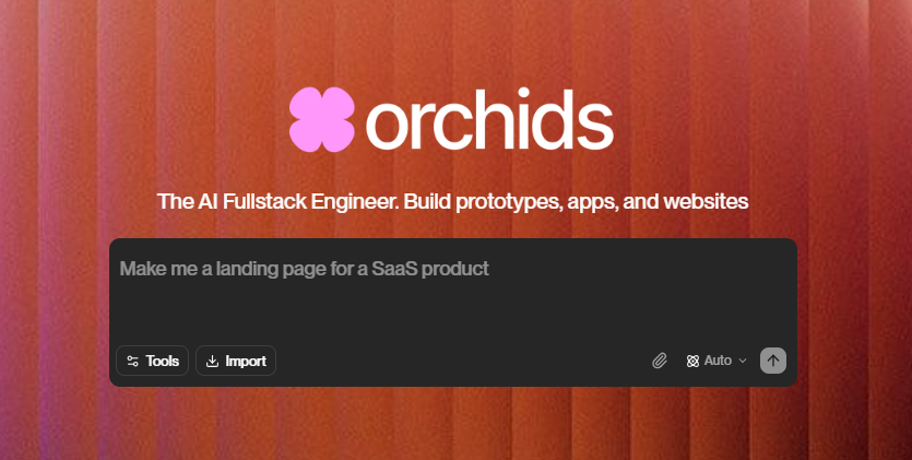 Orchid to Build prototypes, apps, and websites