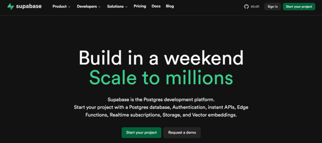 Supabase - The Postgres Development Platform